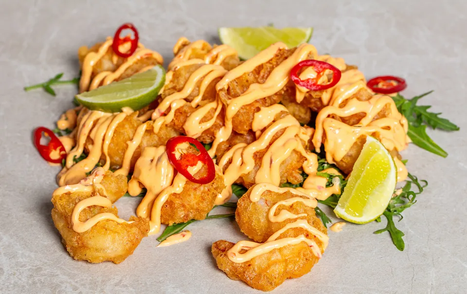 Kóngarækja tempura x 40